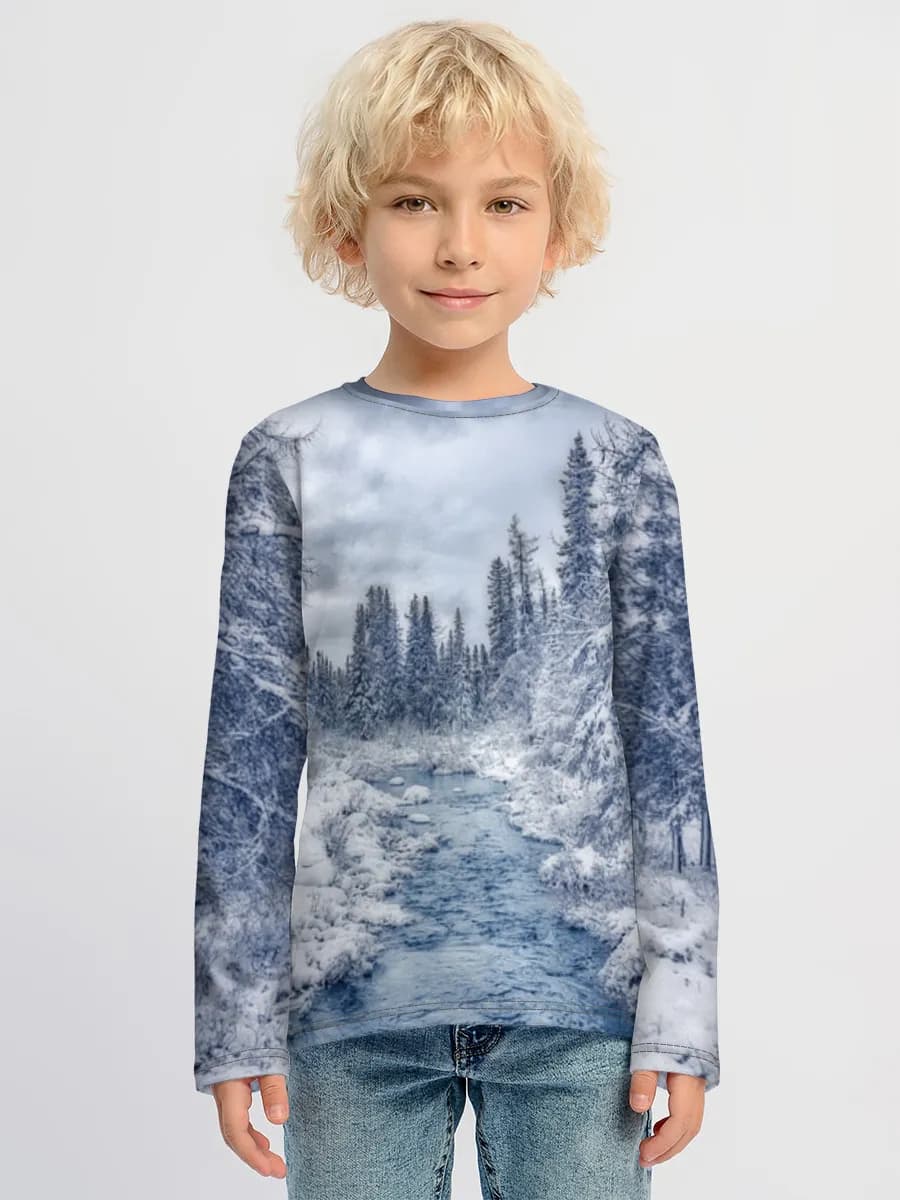 Boys' cotton long sleeve shirt