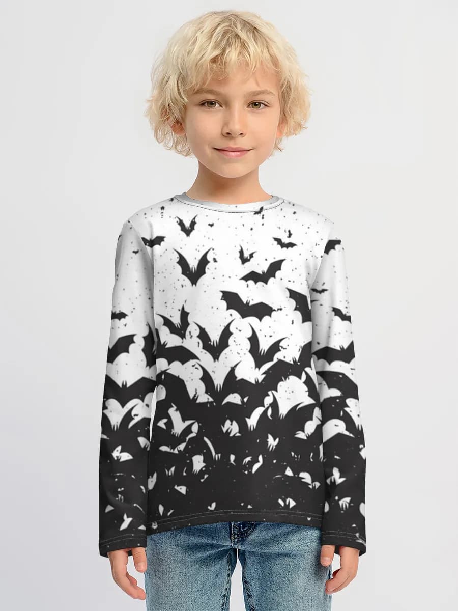 Baumwoll-Langarmshirt Jungen