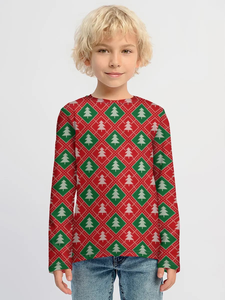 Boys' cotton long sleeve shirt