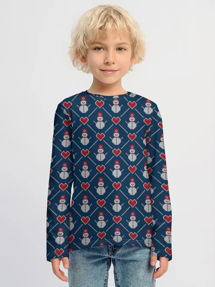 Boys' cotton long sleeve shirt