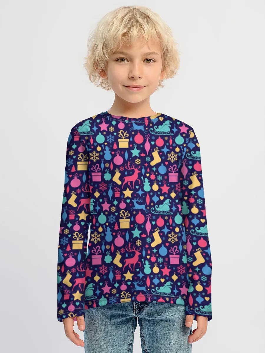 Boys' cotton long sleeve shirt