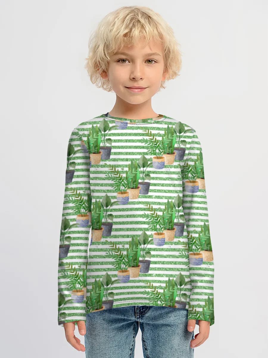 Camiseta Manga Larga de Algodón Niño