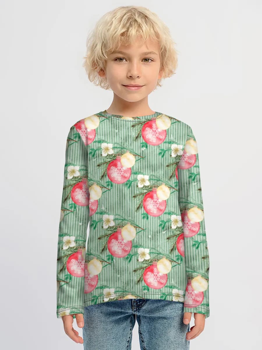 Boys' cotton long sleeve shirt