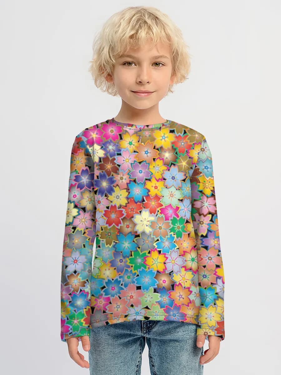 Boys' cotton long sleeve shirt