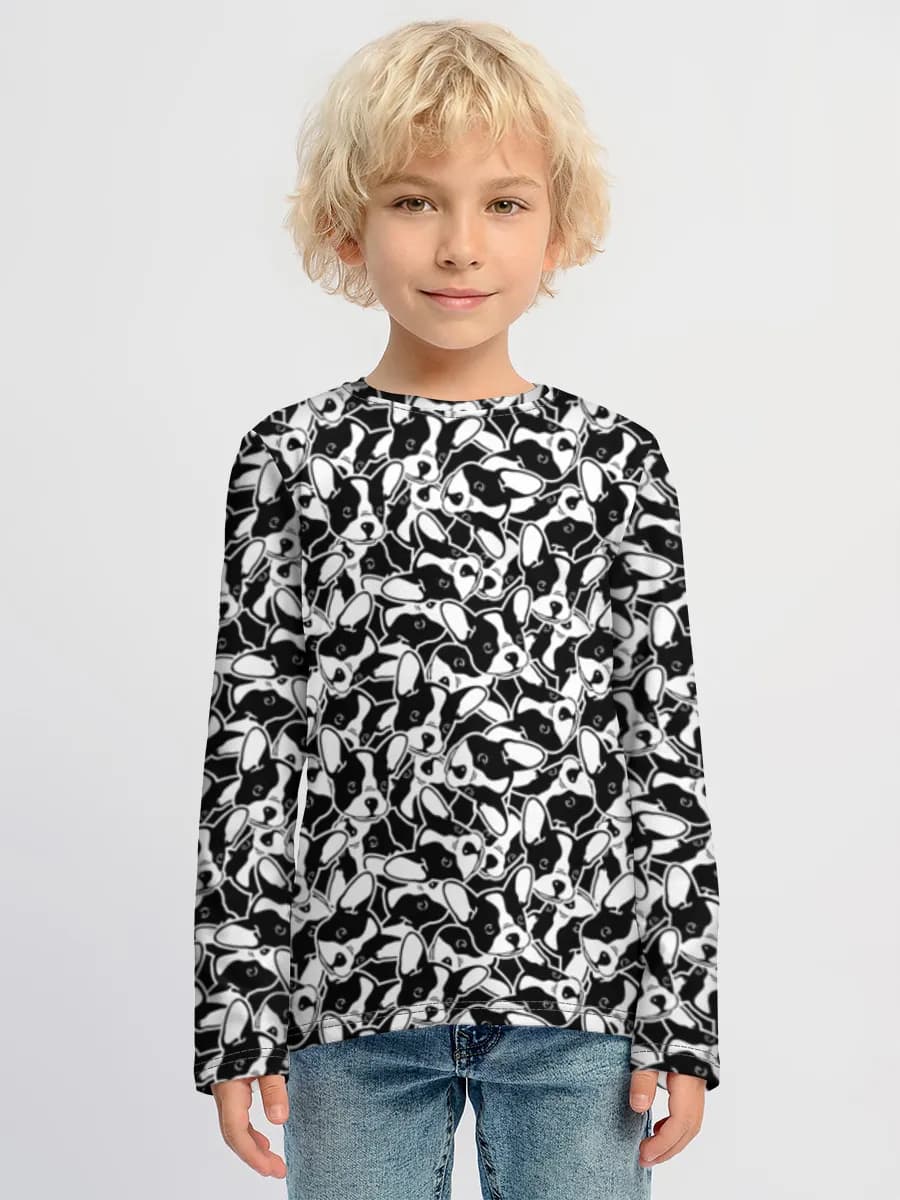 Baumwoll-Langarmshirt Jungen