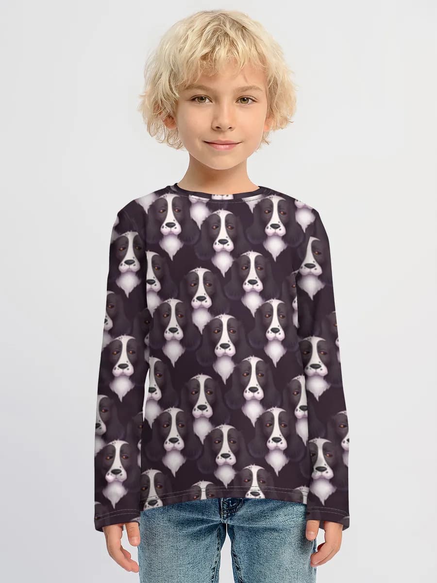 Baumwoll-Langarmshirt Jungen