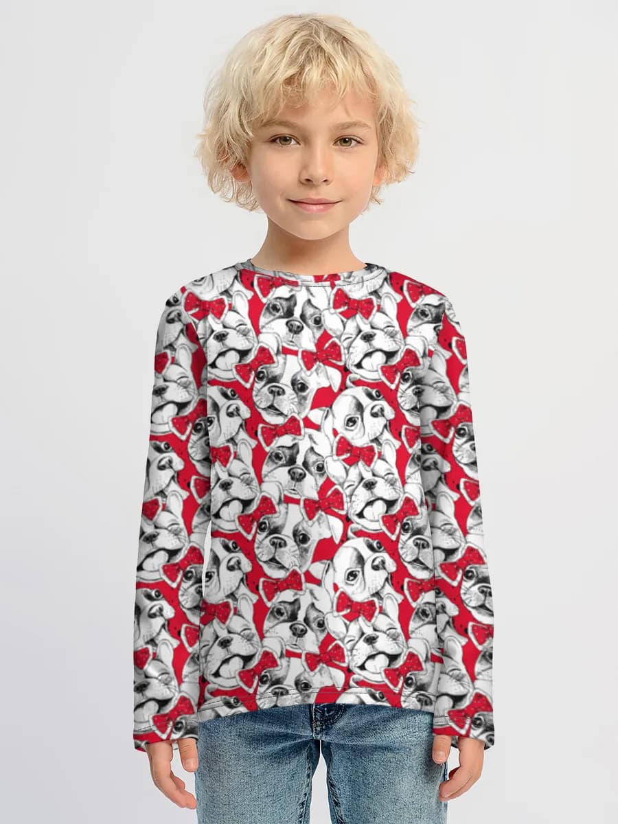 Baumwoll-Langarmshirt Jungen