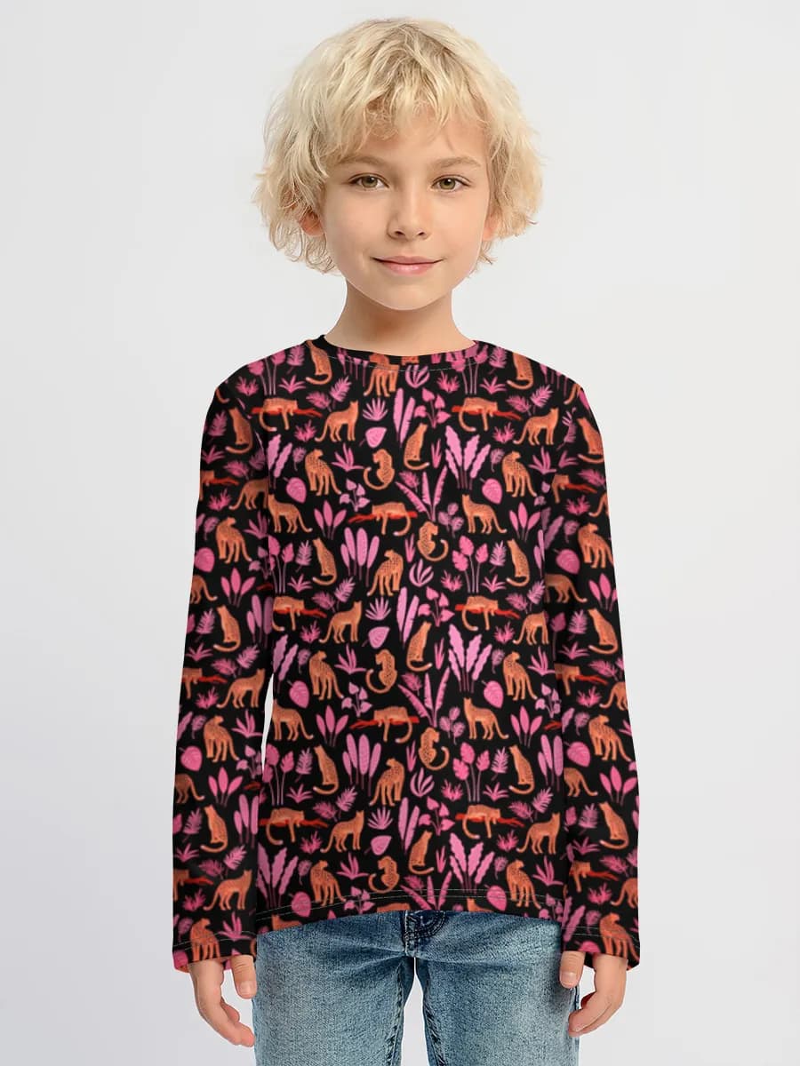 Baumwoll-Langarmshirt Jungen