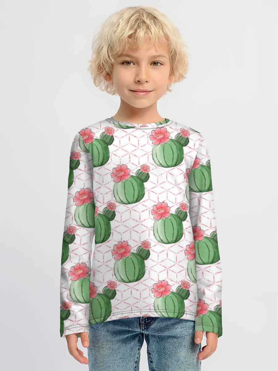 Boys' cotton long sleeve shirt
