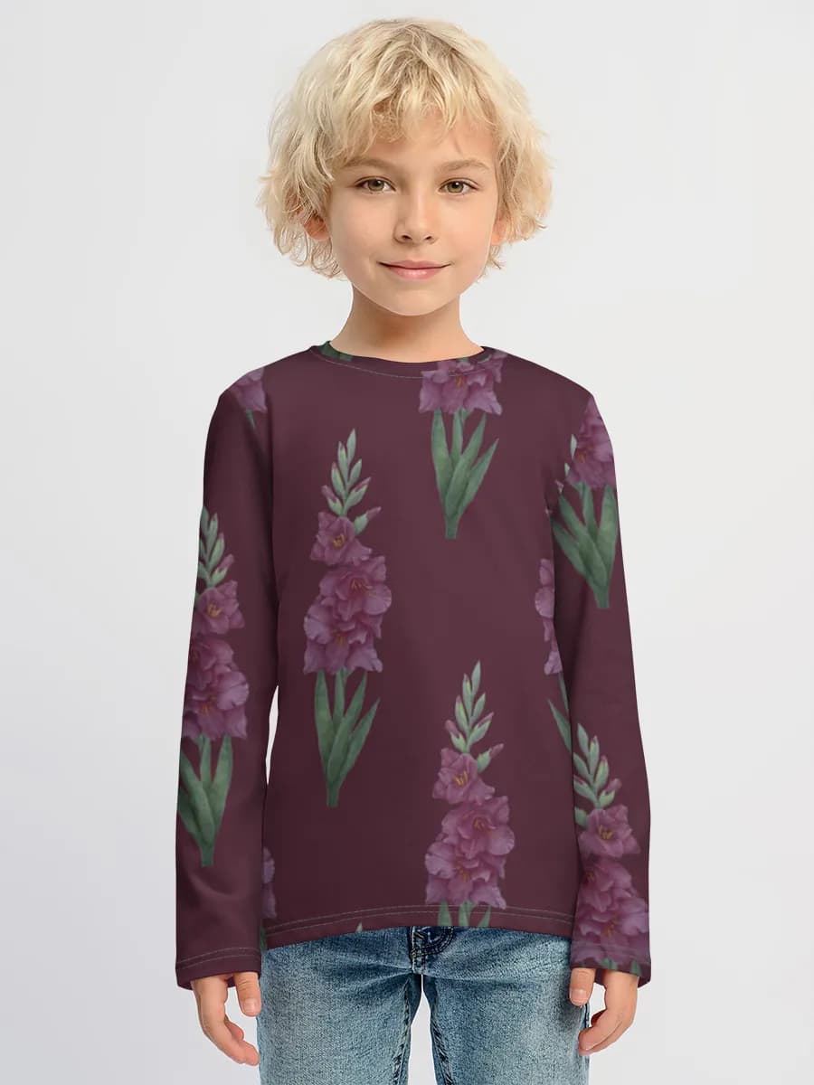 Boys' cotton long sleeve shirt