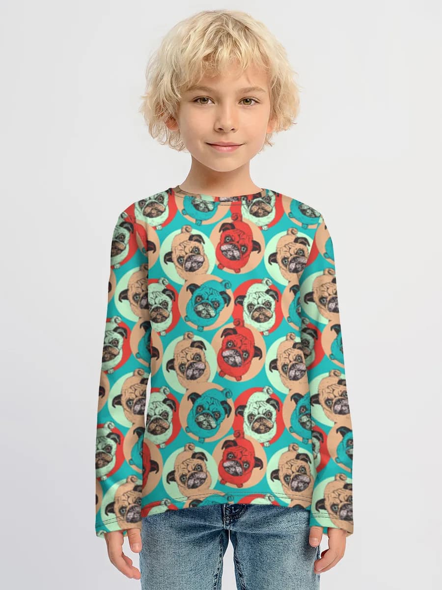 Baumwoll-Langarmshirt Jungen