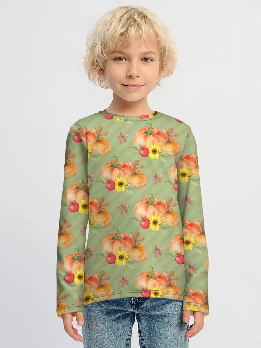 Baumwoll-Langarmshirt Jungen