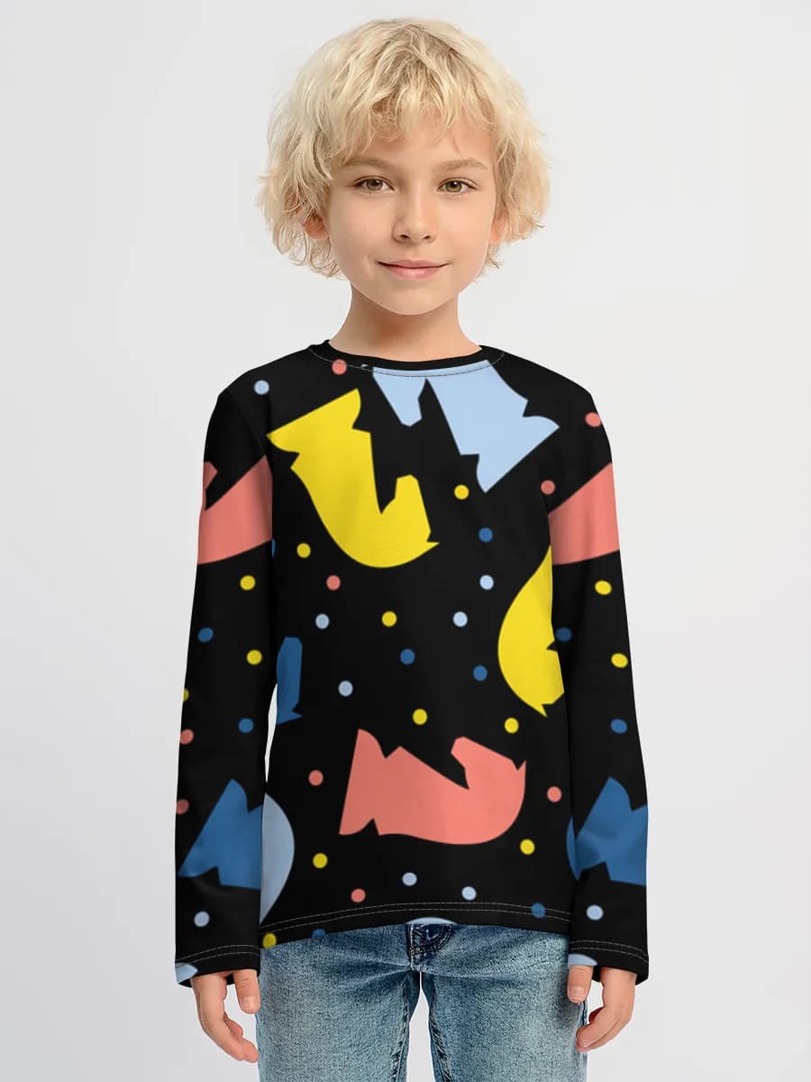 Boys' cotton long sleeve shirt