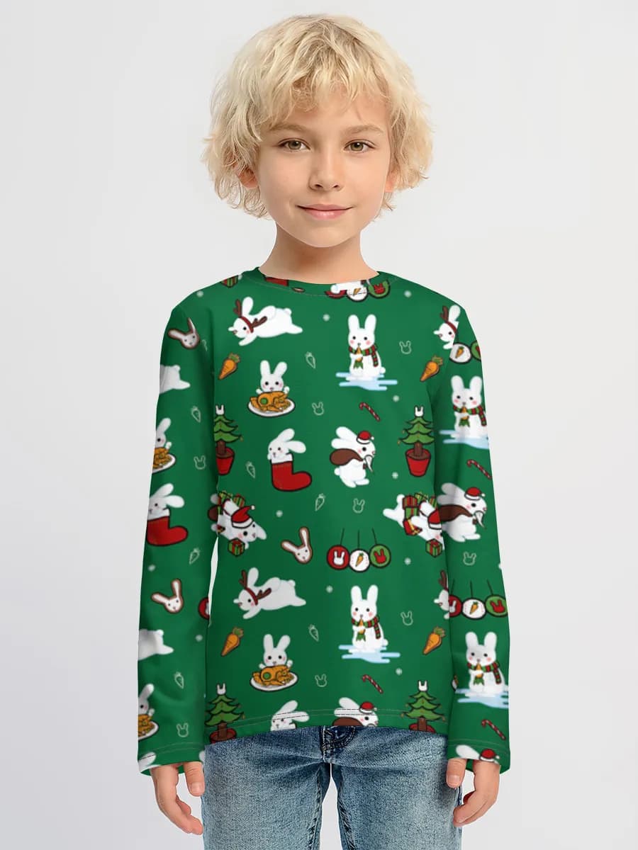 Camiseta Manga Larga de Algodón Niño