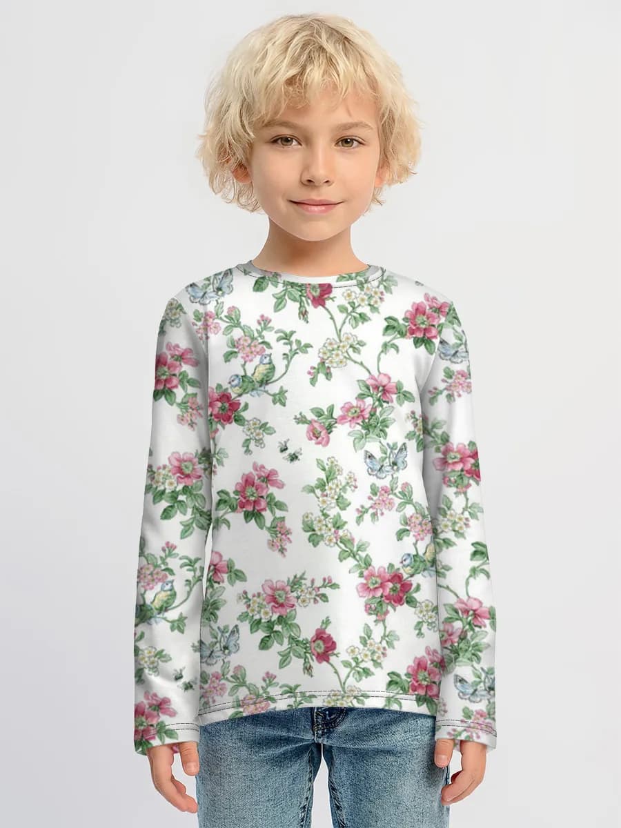 Boys' cotton long sleeve shirt