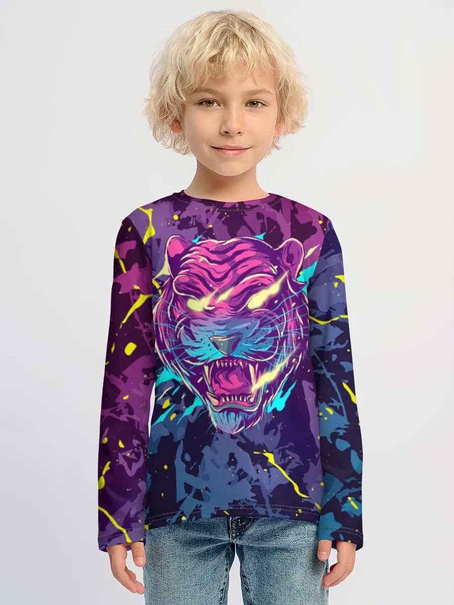 Baumwoll-Langarmshirt Jungen