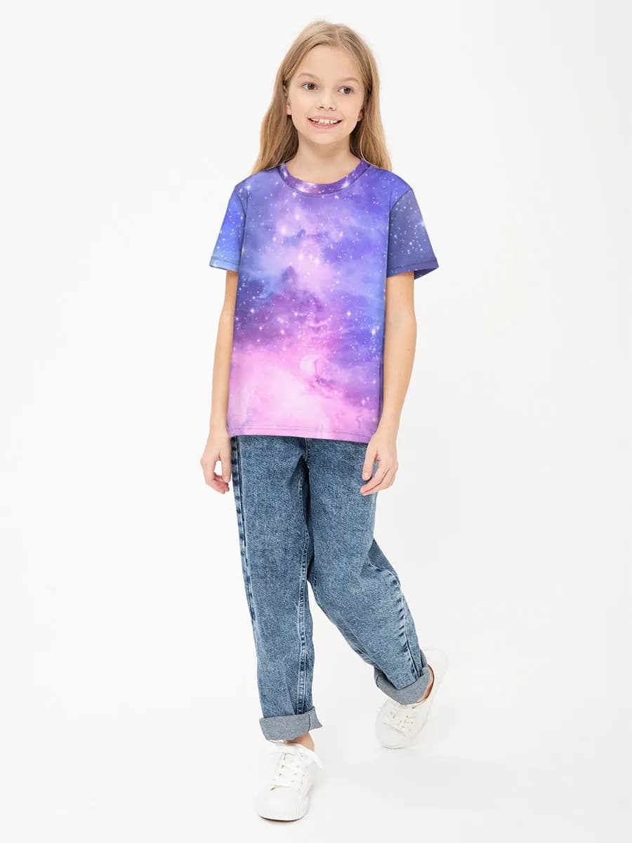 Basic Baumwoll-T-Shirt Mädchen