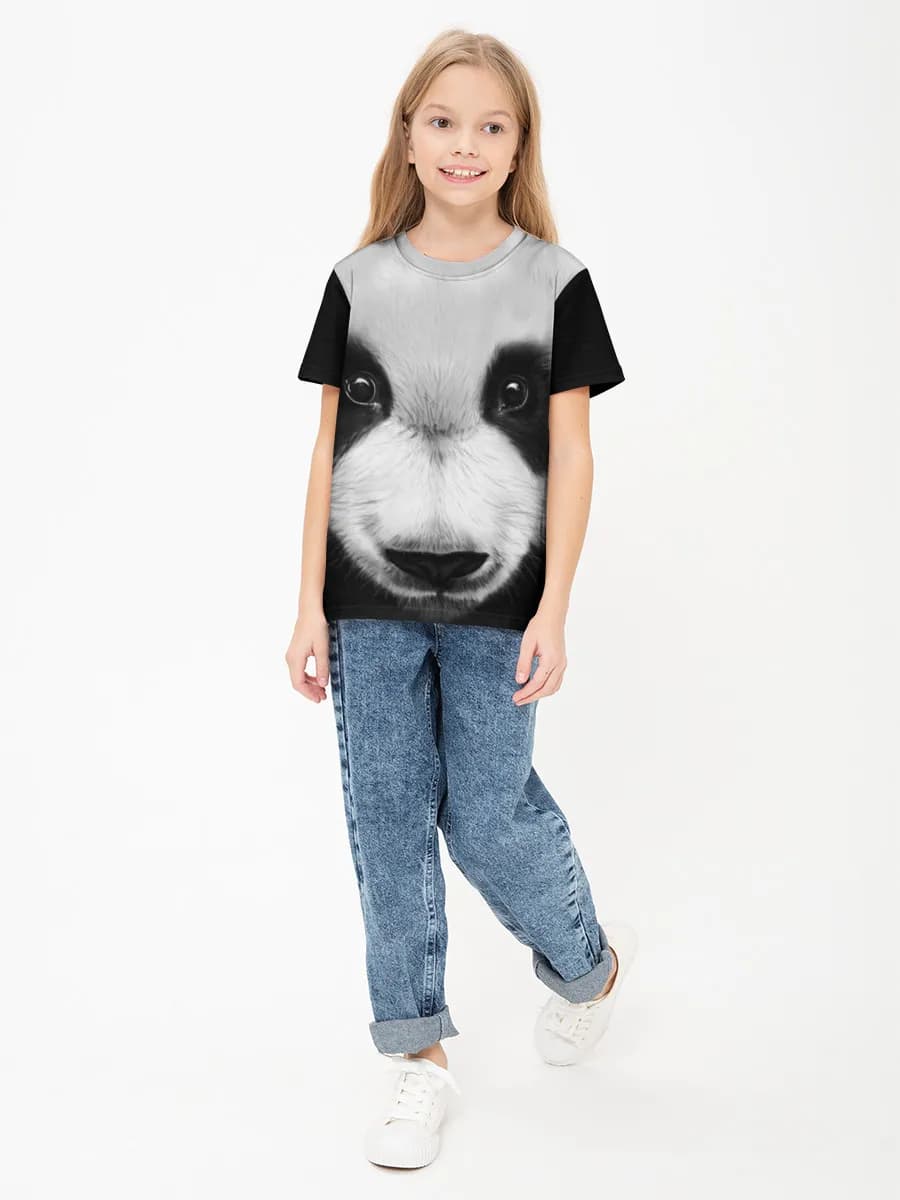 Girls' basic cotton T-shirt