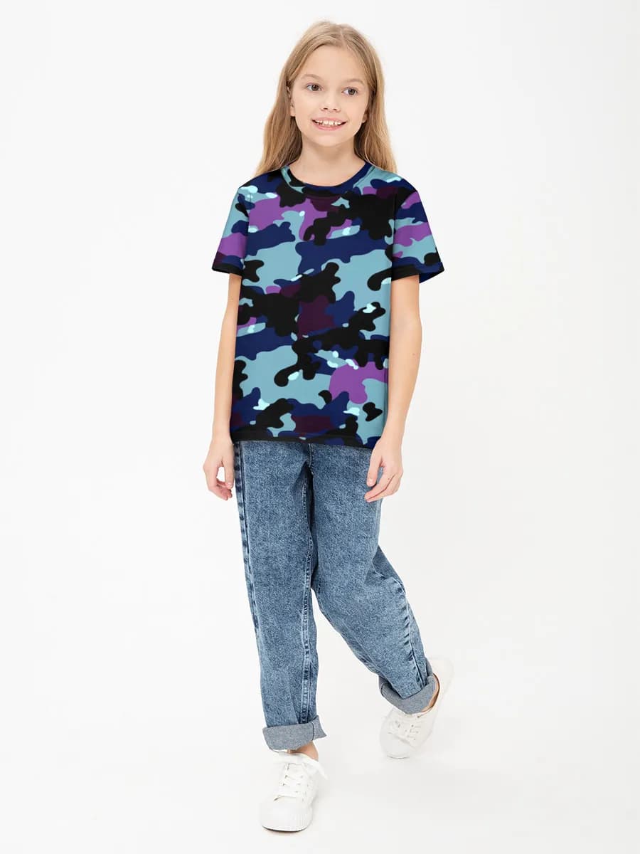 Basic Baumwoll-T-Shirt Mädchen