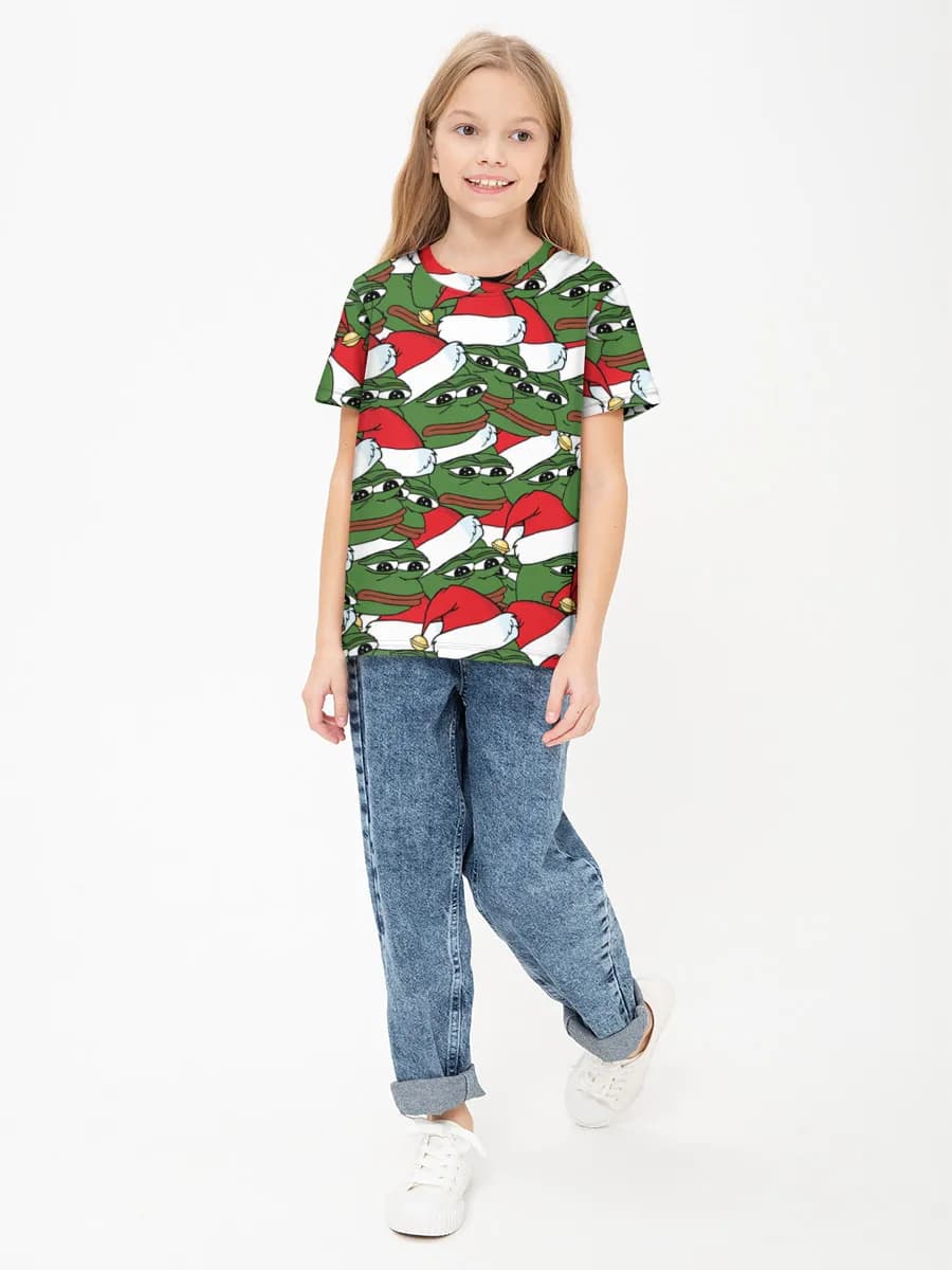 Girls' basic cotton T-shirt