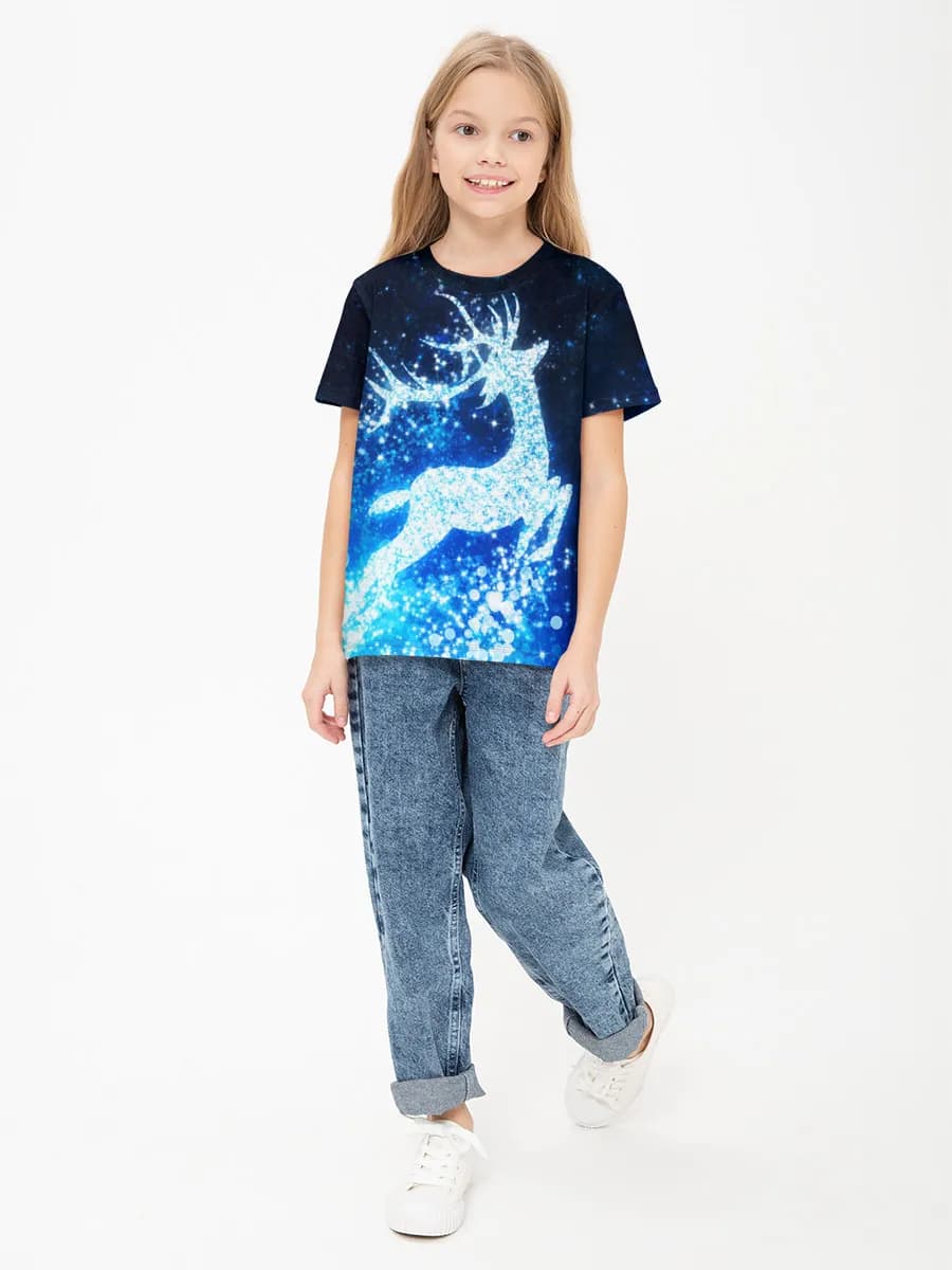 Basic Baumwoll-T-Shirt Mädchen