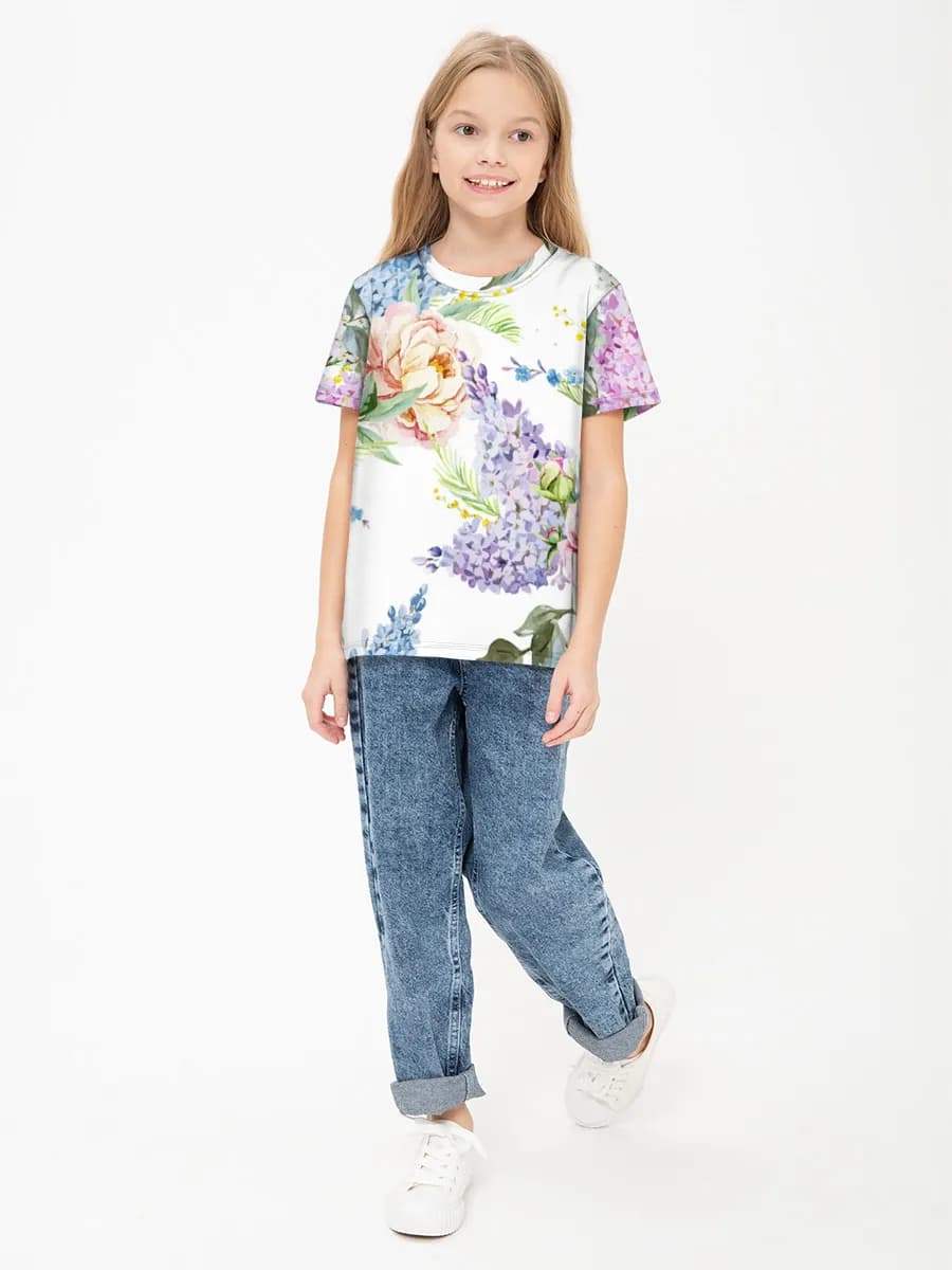 Camiseta Básica de Algodón Niña
