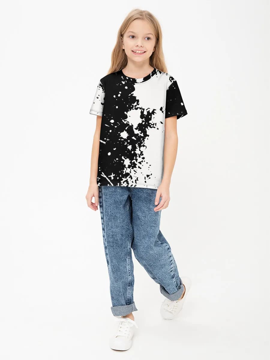 Girls' basic cotton T-shirt