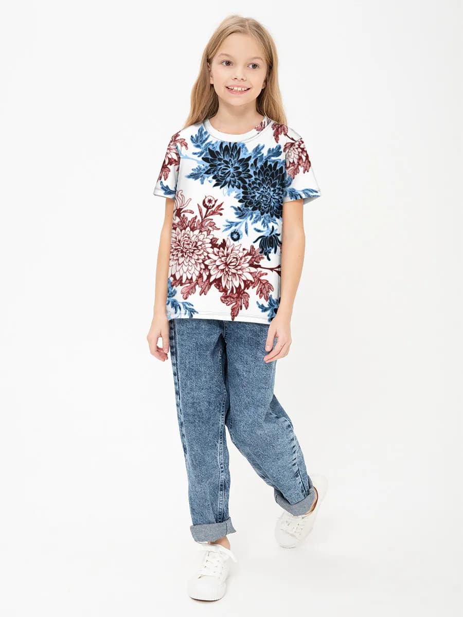 Basic Baumwoll-T-Shirt Mädchen