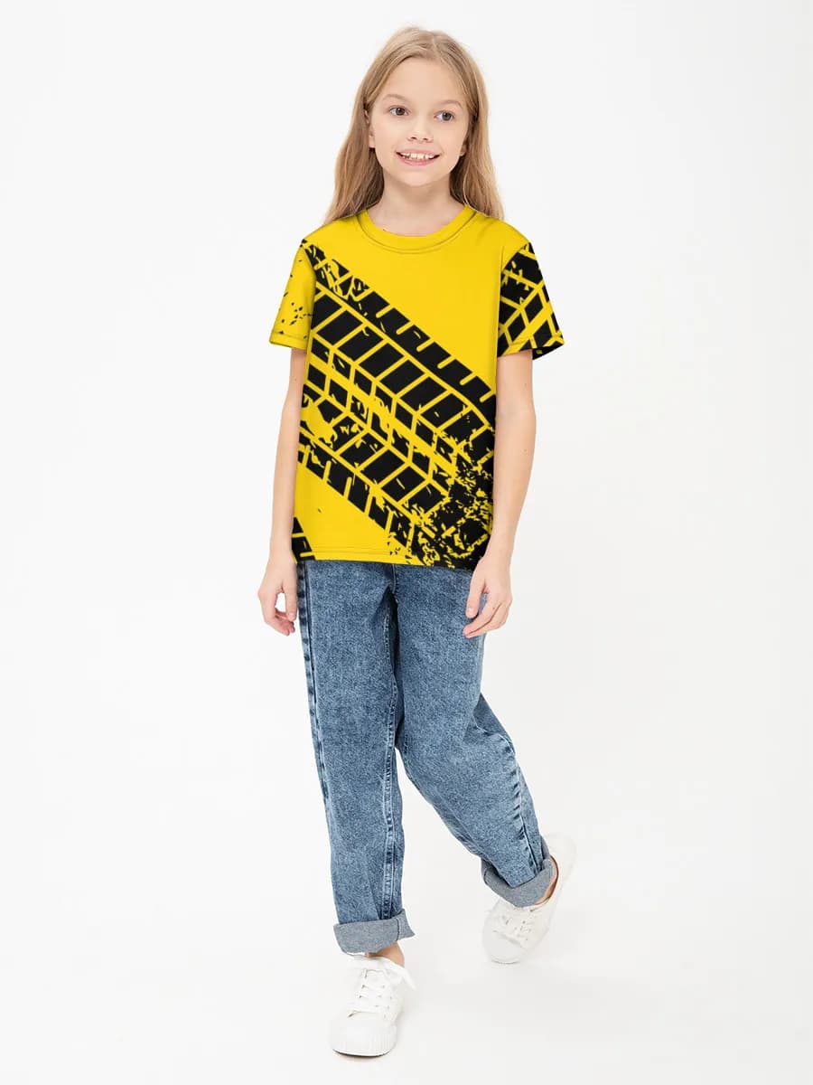 Girls' basic cotton T-shirt