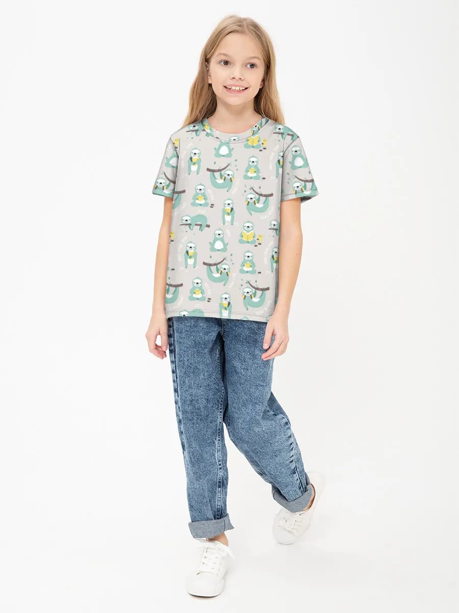 Basic Baumwoll-T-Shirt Mädchen