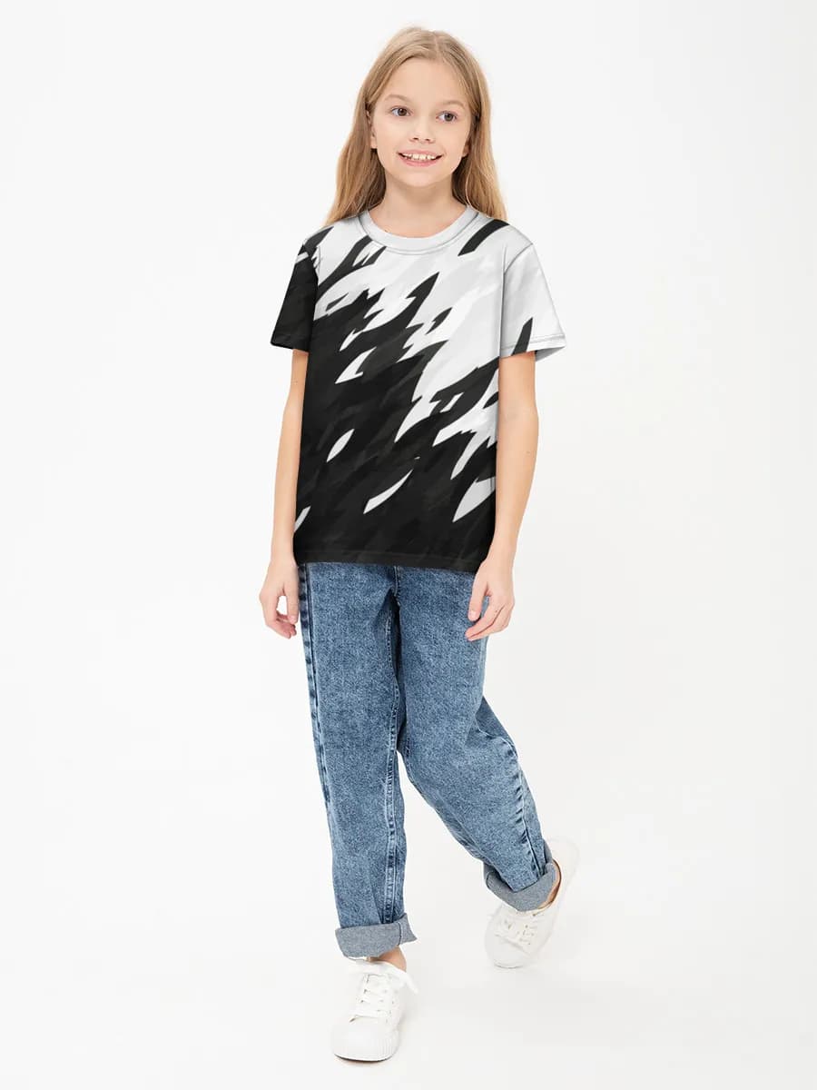 Basic Baumwoll-T-Shirt Mädchen