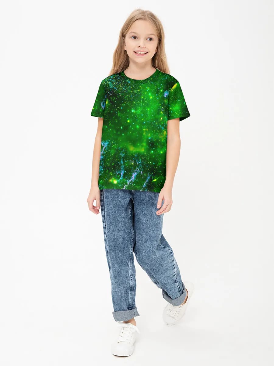 Girls' basic cotton T-shirt