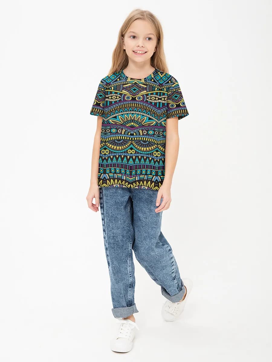 Basic Baumwoll-T-Shirt Mädchen