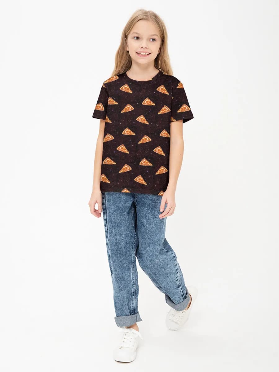 Girls' basic cotton T-shirt