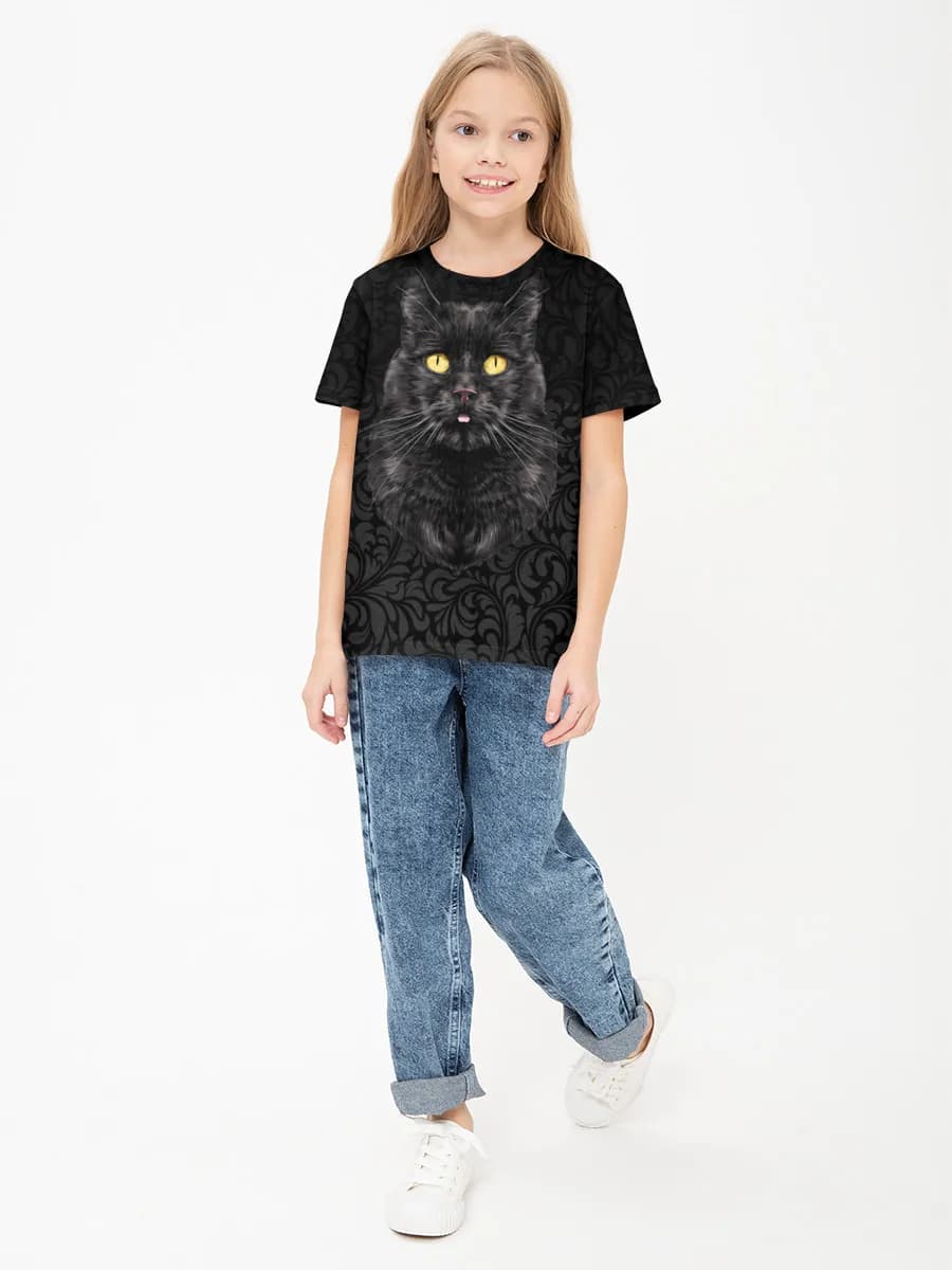 Basic Baumwoll-T-Shirt Mädchen