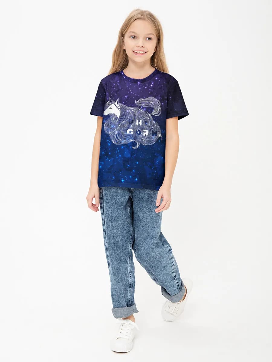 Basic Baumwoll-T-Shirt Mädchen