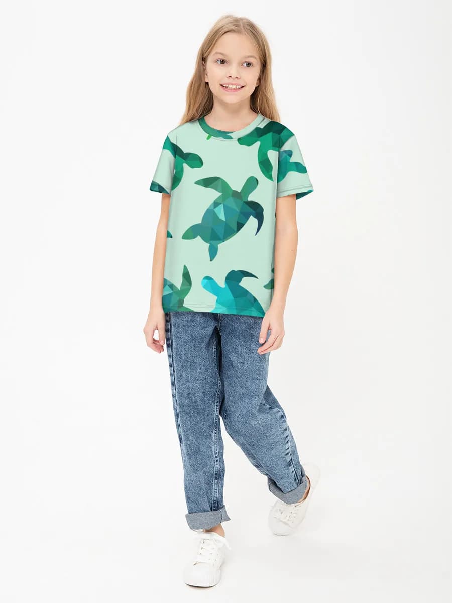 Basic Baumwoll-T-Shirt Mädchen