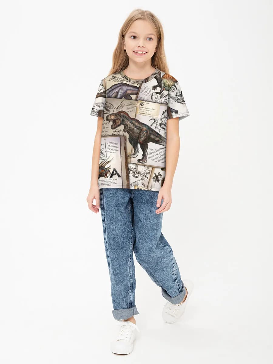Girls' basic cotton T-shirt