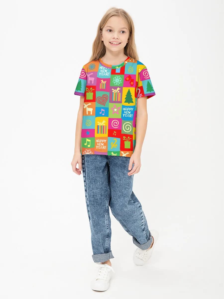 Basic Baumwoll-T-Shirt Mädchen