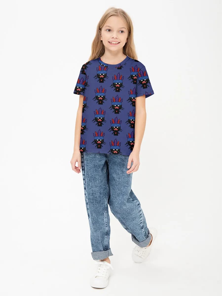 Girls' basic cotton T-shirt