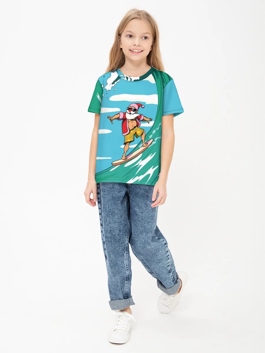 Girls' basic cotton T-shirt