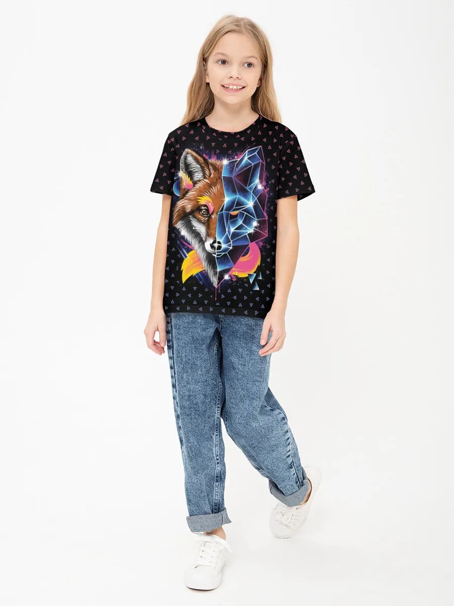 Basic Baumwoll-T-Shirt Mädchen
