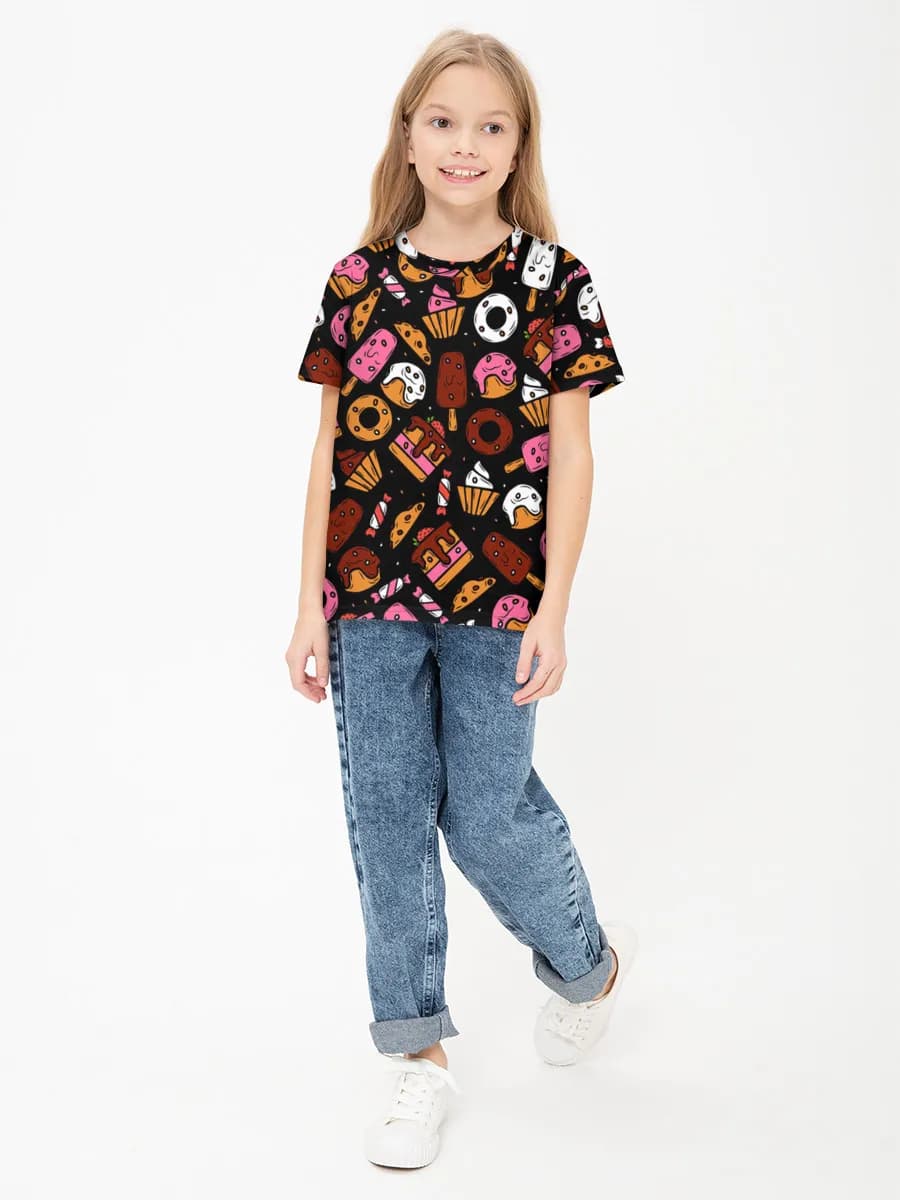 Camiseta Básica de Algodón Niña