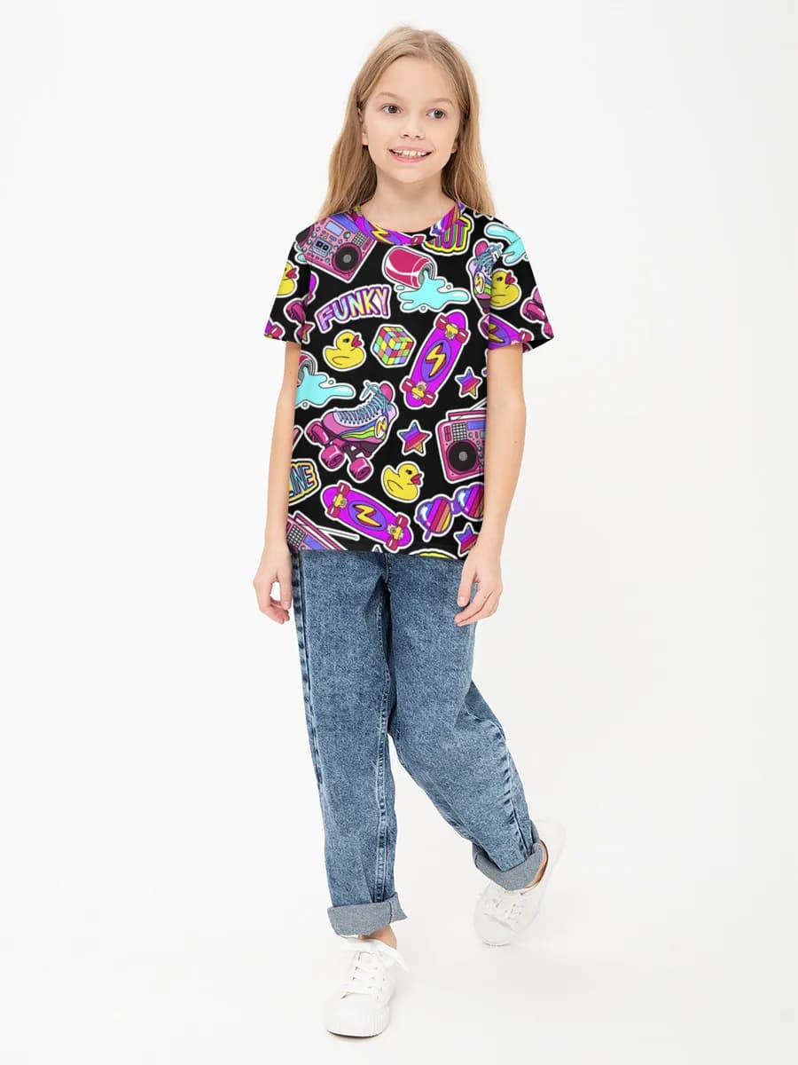 女の子 ベーシック コットンTシャツ