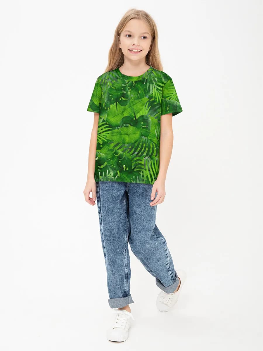 Basic Baumwoll-T-Shirt Mädchen