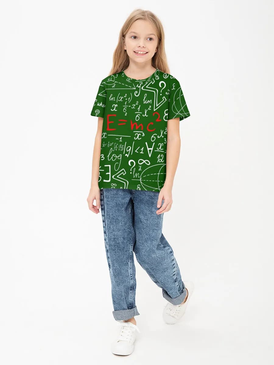 Girls' basic cotton T-shirt