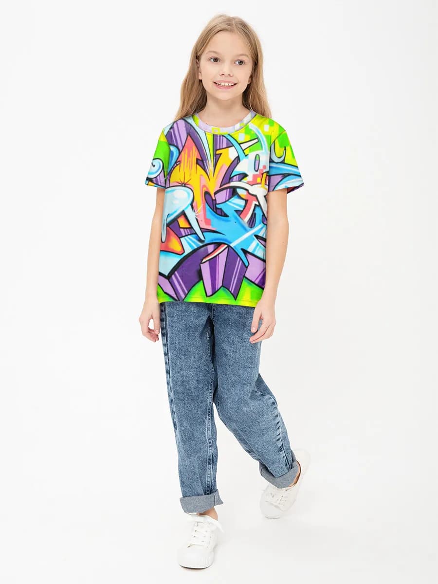 Camiseta Básica de Algodón Niña