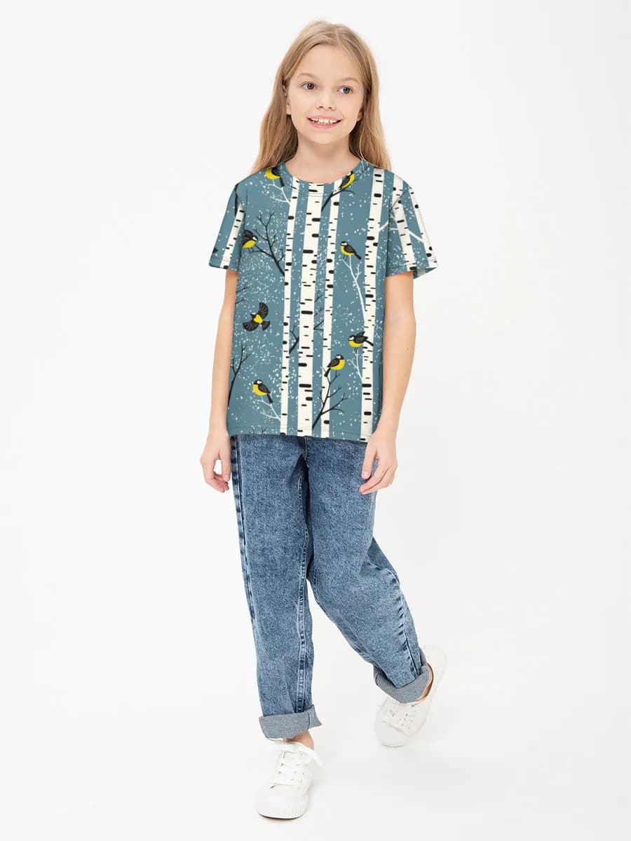 女の子 ベーシック コットンTシャツ