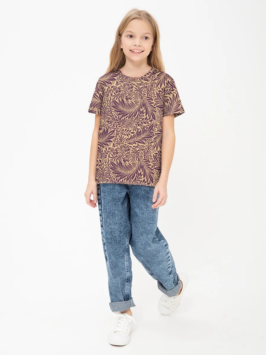 Girls' basic cotton T-shirt