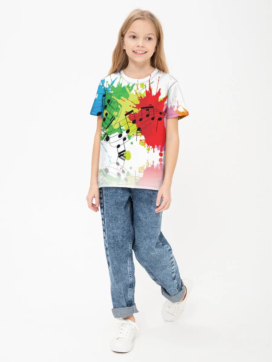 Basic Baumwoll-T-Shirt Mädchen